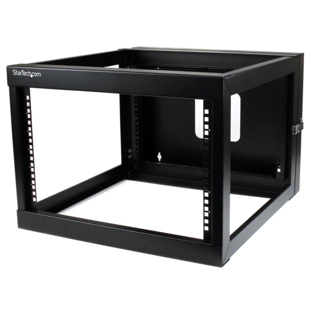 StarTech.com [RK619WALLOH] サーバーラック/オープンフレーム/ウォールマウント/19インチ/6U/4ポスト/奥行き50.2cm/耐荷重49kg/ヒンジ機構/データAVネッ