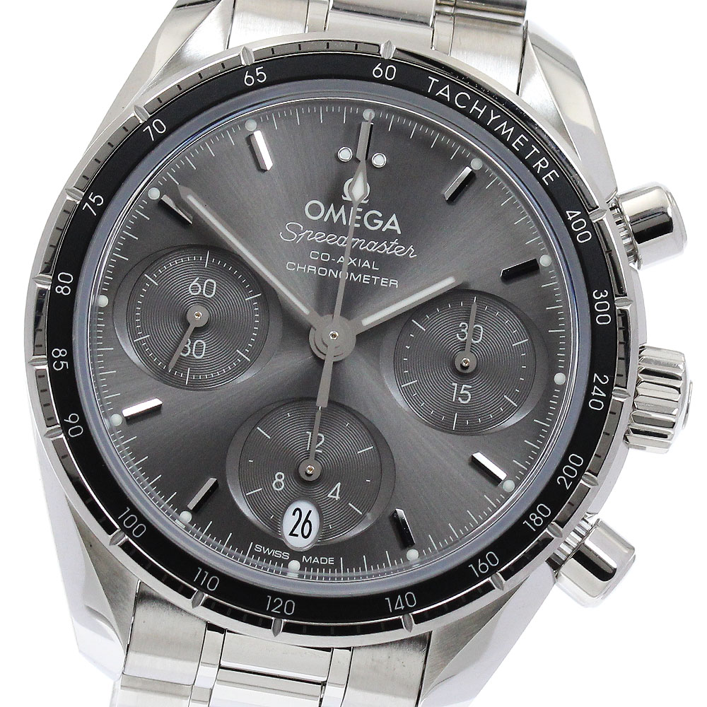 オメガ OMEGA 324.30.38.50.06.001 スピードマスター 38 コーアクシャル クロノグラフ 自動巻き ボーイズ 良品 箱・保証書付き_901019【中古】