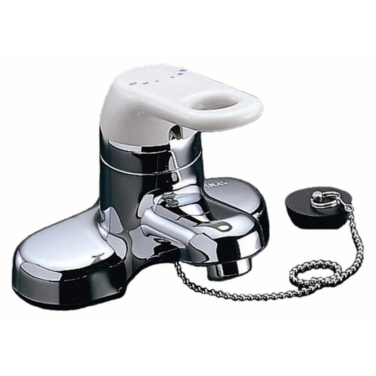 【送料無料】 LIXIL（リクシル） INAX 洗面器・手洗器 台付 シングルレバー混合水栓 ゴム栓式 吐水口長さ95mm 湯水配管ピッチ100mm 凍結防止水抜き仕様 R