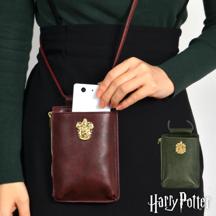 スマホポーチ ハリーポッター コラボ ショルダーバッグ ポーチ 財布 ミニショルダー 斜め掛け お財布ポシェット 合皮 エンブレム ホグワーツ グリフィンドール