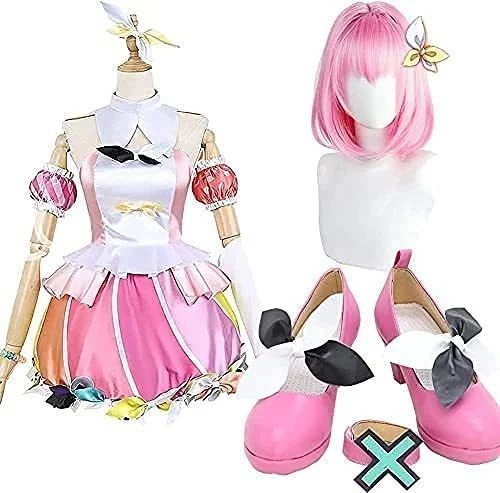 プロジェクトセカイ カラフルステージ feat. 初ミク 鳳 えむ コスプレ衣装 風(ウィッグ 靴別売り)