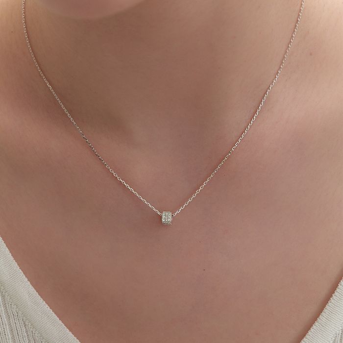 Cubic Square Necklace おしゃれ アイドル愛用ブランド 韓国人気 韓国ファッション