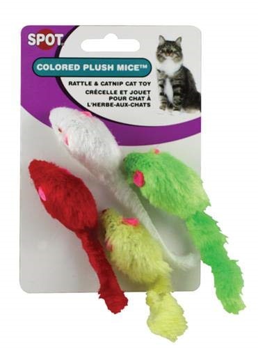 【2022春夏新色】 Catnip with Mice Plush Colored Ethical Cat 猫おもちゃ Pack - 4 Toy, おもちゃ