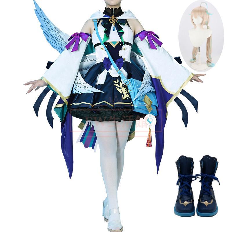 工場直販バーチャルYouTuber　Vtuber　Enna Alouette エナー・アールウェットコスプレ衣装 ウィッグ 靴 演出服 変装 仮装 撮影 祭り