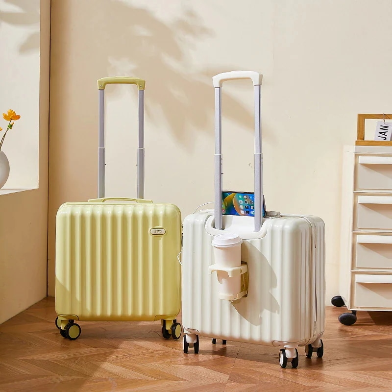 【急速出荷!】価値の高い小型軽量スーツケース18インチ搭乗スーツケースポータブルトロリーケース頑丈で耐久性のある座り心地