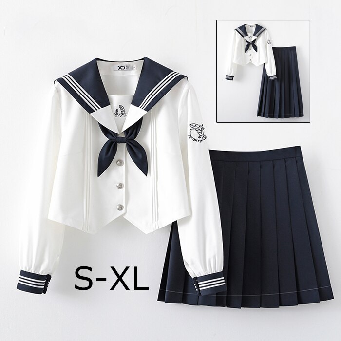 トップス＋スカート+ネクタイ+ソックスかわいくてセクシーに設計セーラー服レディースファッション