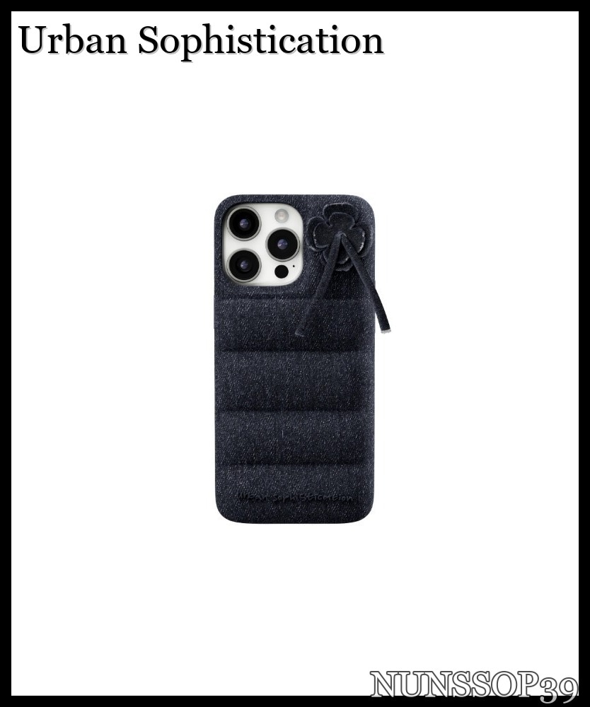 Urban Sophistication THE PUFFER CASE - DENIM FLOWER