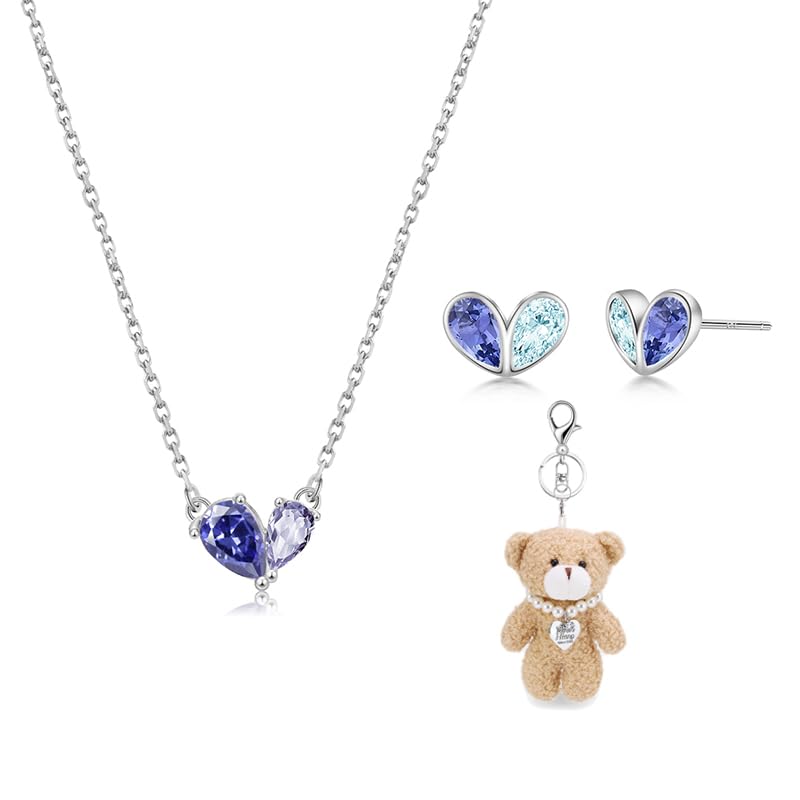 Free bird タンザナイト ネックレス レディース ハート「愛の証」 誕生石 ペンダントネックレス シルバー925 金属アレルギー対応 ジュエリー かわいい 誕生日 クリスマスプレゼント 女性