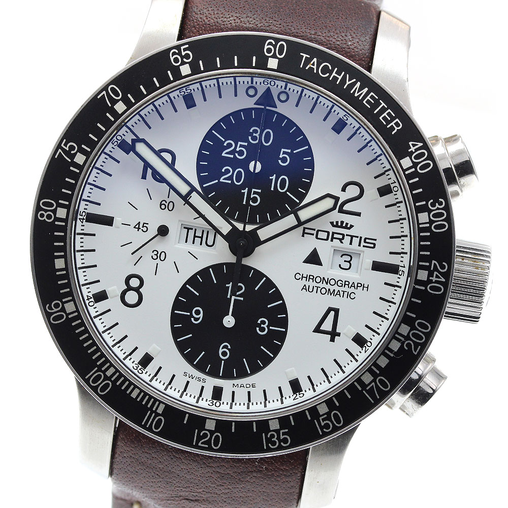 フォルティス FORTIS 665.10.141 B-42 ストラトライナー クロノグラフ デイデイト 自動巻き メンズ 良品 _843270【中古】