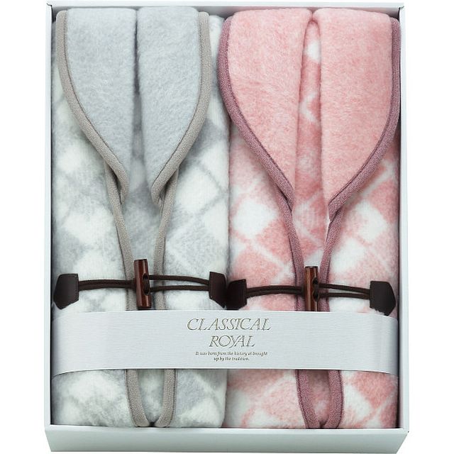 ジャカード織 衿付きアクリルベスト2枚セット