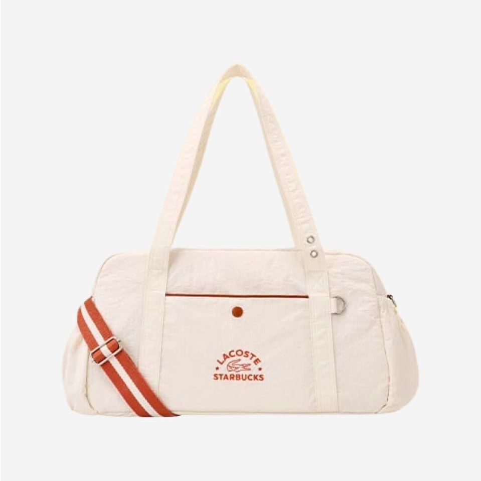 最安値！LACOSTE × STARBUCKS ショルダーバッグ LACOSTE ショルダーバッグ バッグ マヘキ レザーメッセンジャー