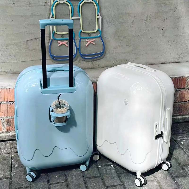 スーツケース USB充電式レバーケース 多機能ロッドケース 外見レベルの高い学生用スーツケース 軽量小型スーツケース 20インチの小旅行用ポールケース