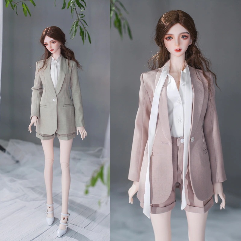 BJDドール服 女の子スーツ上着 ピンク グリーン SD16/SD女の子サイズ球体関節人形用衣装