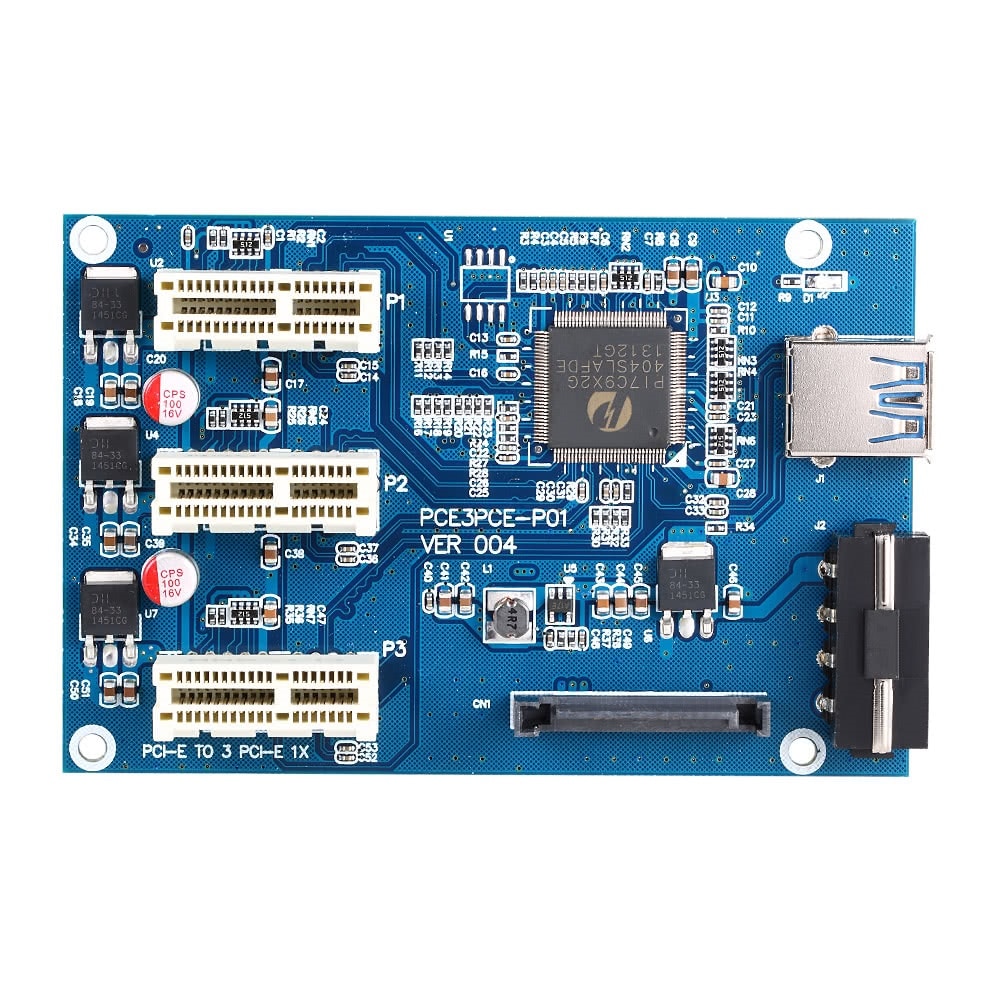 USB 3.0 PCI-E PCI Express 1X 3ポートエクスパンダPCI-E 1X 13ポートライザカードExpre