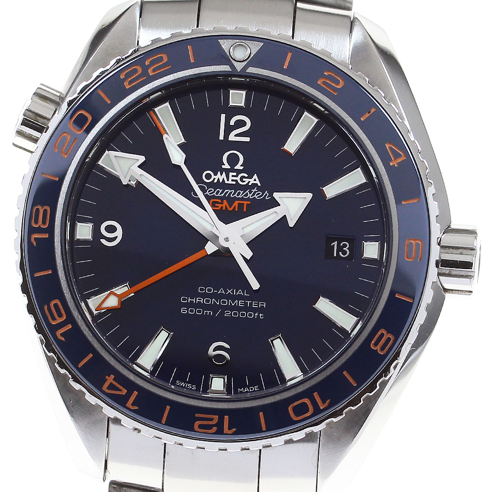 オメガ OMEGA 232.30.44.22.03.001 プラネットオーシャン グッドプラネット GMT 自動巻き メンズ _814222【中古】