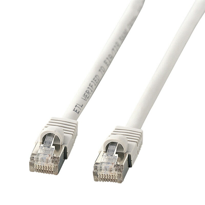 （まとめ買い）STPエンハンスドカテゴリ5単線ケーブル 5m ライトグレー KB-STP-05LN [x3]