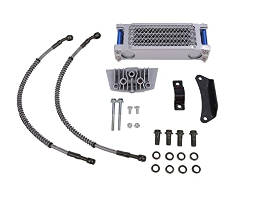 ホンダ 用 オイルクーラー キット 4段タイプ ブルー 冷却 ラジエーター モンキー ゴリラ カブ バギー ダックス シャリー 等 バイク パーツ 汎用品