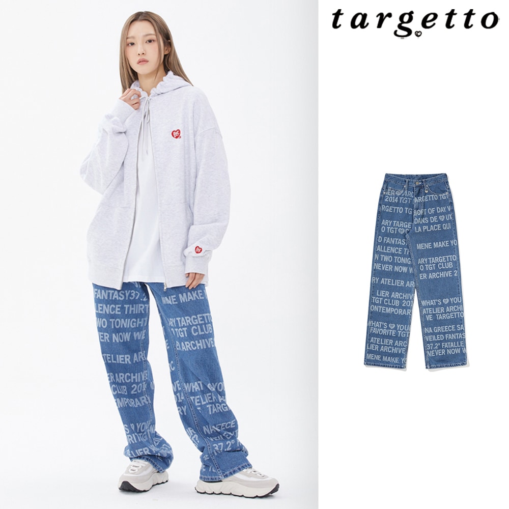 [TARGETTO] LETTERING WASHING DENIM PANTS 9,625円