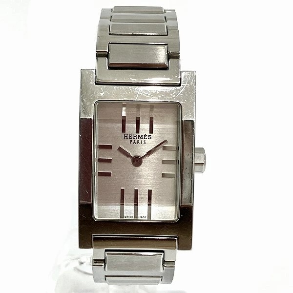 エルメス タンデム TA1.210 クォーツ シルバー文字盤 時計 腕時計 レディース 【中古】