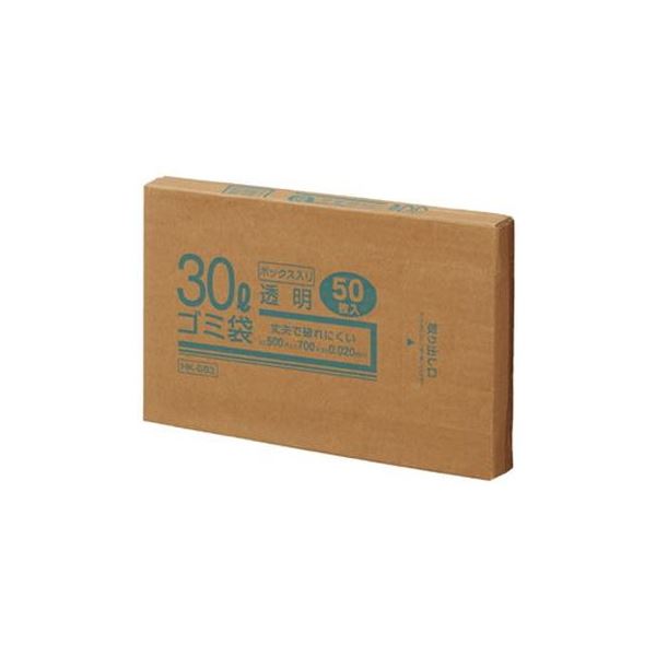 （まとめ）クラフトマン 30Lゴミ袋 透明 ボックス入 50枚[x10セット]