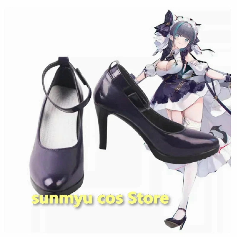Azur Lane アズールレーン HMS チェシャー コスプレ靴 紫色
