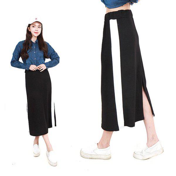 HスタイルIN両面配色ロングSK/ビッグ/ロングスカート/スカート/トレーニング