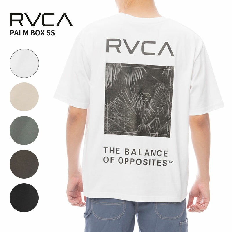 ルーカ メンズ 半袖 Tシャツ RVCA PALM BOX SS Tシャツ BF041-250 カットソー 春 夏 サーフ スケーター
