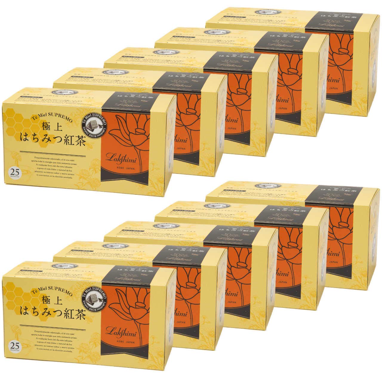 Lakshimi(ラクシュミー) 極上はちみつ紅茶 ティーバッグ25袋入り×10箱セット