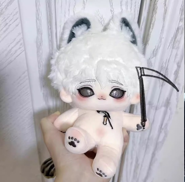 20cm 無属性ぬいぐるみ　コットン ドール　棉花娃娃 本体　人形　スケルトン有　赤面＋耳