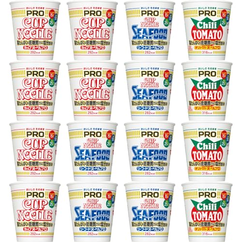 カップヌードルPRO 3種アソート(計16個) 高たんぱく & 低糖質 日清食品 カップ麺 詰め合わせ 箱買い