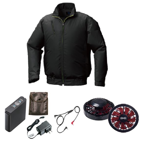 KU92010 空調服 R ポリエステル製 カジュアル FAN2200BR・RD9261・LIPRO2セット ブラック L 16,706円