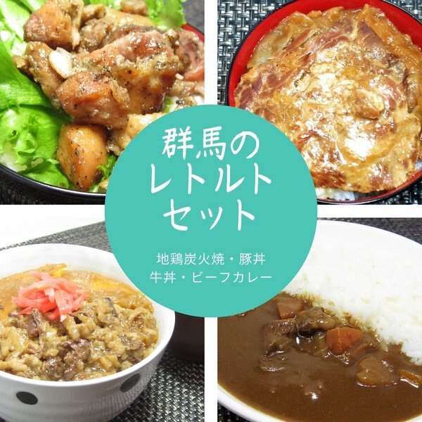 税込】 群馬銘柄肉レトルト食品4種 各5食20食セット 地鶏炭火焼 カレー 豚丼 牛丼 その他 - flaviogimenis.com.br