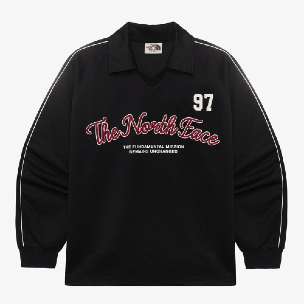 ザ・ノース・フェイス NT7TR04J ホワイトレーベル TNF クルーカラーロングスリーブ Tシャツ_ブラック