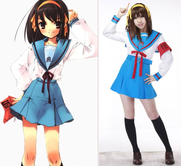 即納 涼宮ハルヒ コスプレ フルセット 可憐 M ウイッグ