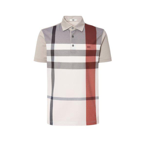 [25SS] ベージュチェック綿混紡半袖カラーTシャツ DMTS5BC01I2