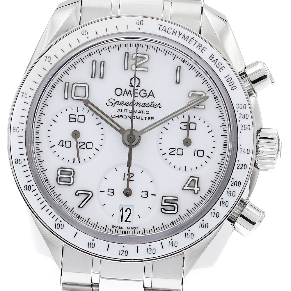 オメガ OMEGA 324.30.38.40.04.001 スピードマスター デイト クロノグラフ 自動巻き レディース 良品 _868955【中古】