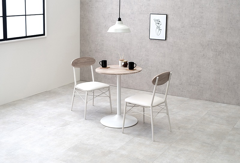 カフェテーブルセット 2人用 丸 円形 おしゃれ 北欧モダン ダイニング 食卓 コンパクト レトロ