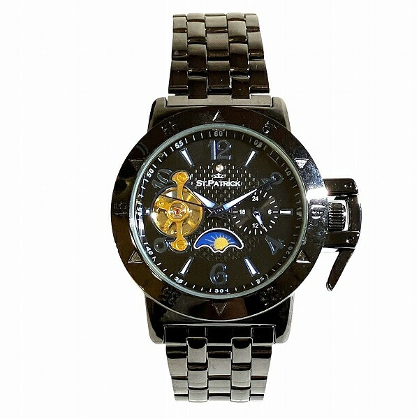 セントパトリック No.0187 自動巻 裏スケ 時計 腕時計 メンズ 【中古】