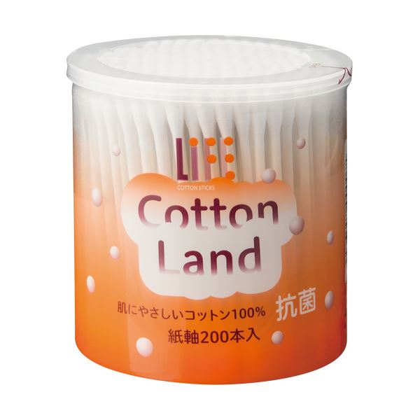 （まとめ）平和メディク ライフ コットンランド綿棒 1セット（2000本：200本×10個）(×5セット)