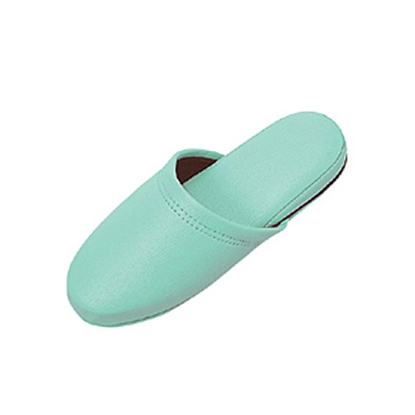 オーミケンシ抗菌ビニールレザー調スリッパ グリーン 1セット(30足)