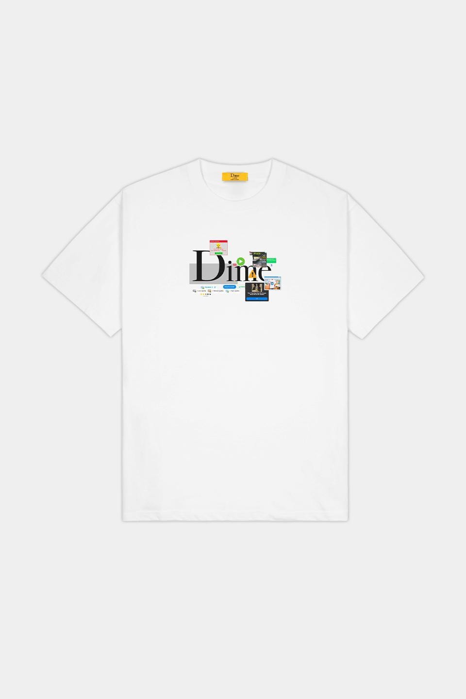 【DIME】 DIME CLASSIC ADBLOCK T-SHIRT : WHITE