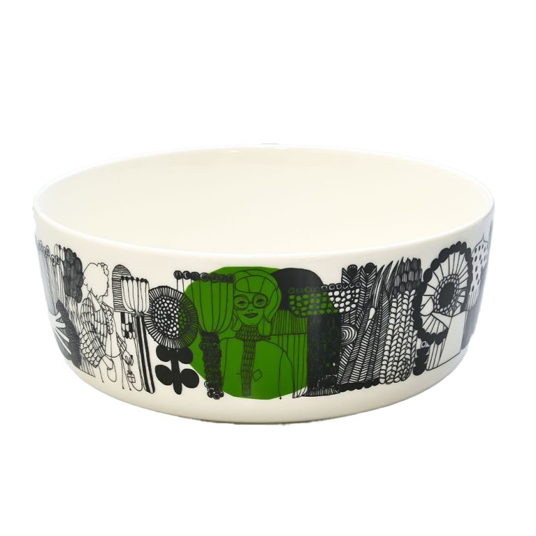 ボウル シイルトラプータルハ 20cm 1500ml 絵柄×ホワイト×ブラック×グリーン 063302 196