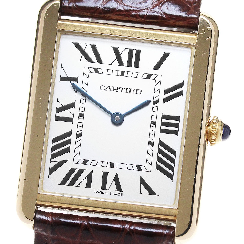 カルティエ CARTIER W1018855 タンクソロ LM K18YGコンビ クォーツ メンズ _842105【中古】