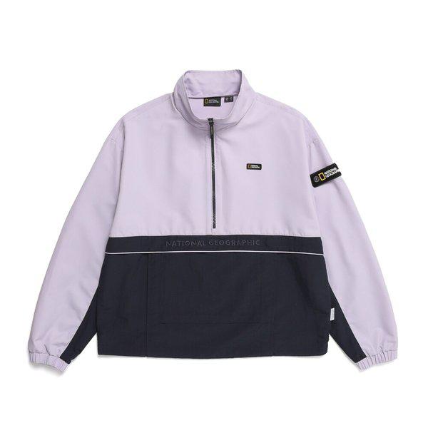 N233WFT070 女性 タスラン ウーブン ハイネック アノラック DEEP SEA NAVY