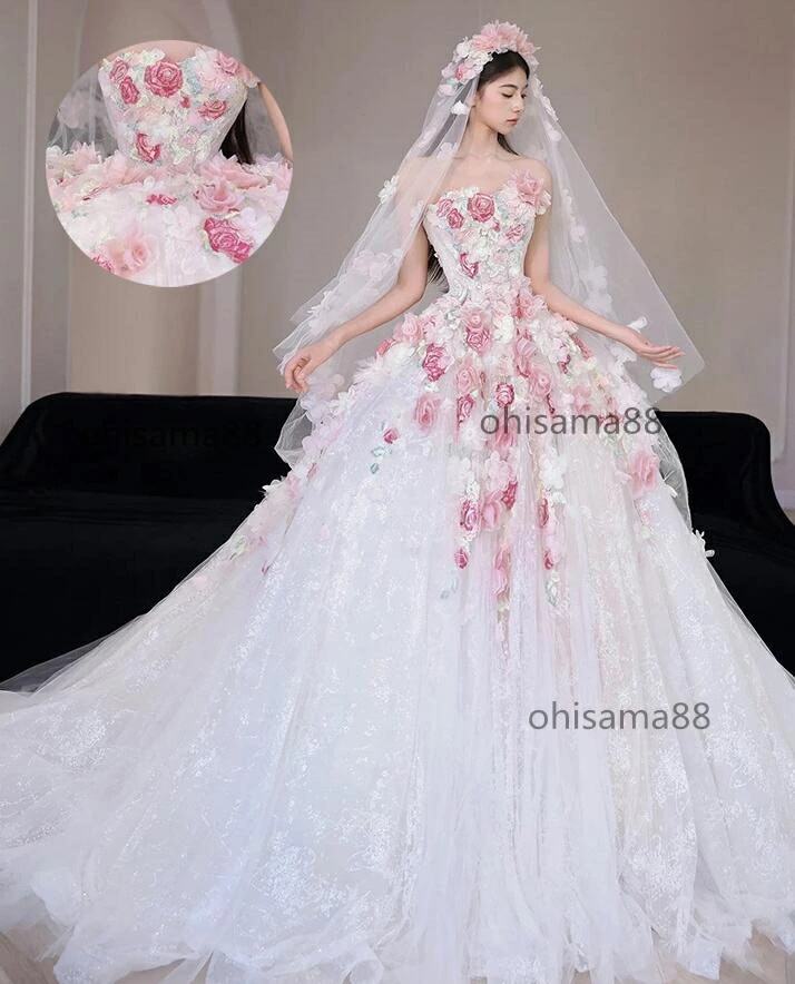 毎日を快適に高級感 結婚式ドレス 花嫁ドレス お姫様 お嬢様ドレス きれいめ ウェディングドレス 可愛い フォトウェディング撮影 前撮りドレス 後撮り ロング ワンピース 二次会ドレス 披露宴 パーテ