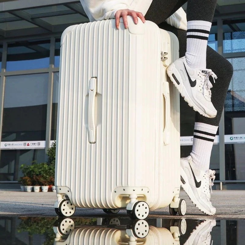 女子学生用大容量スーツケース 100 大型パスワードトロリー男性用レザースーツケース 耐久性 26 インチ30%制限