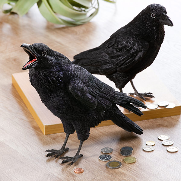 カラス 貯金箱 リアル オブジェ 置物 インテリア 雑貨 動物 アニマル インテリア雑貨