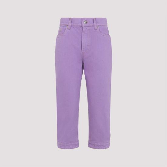VERSACE Women Denim Pants 1023741 1A17871 1DB20 LILAC ARCH