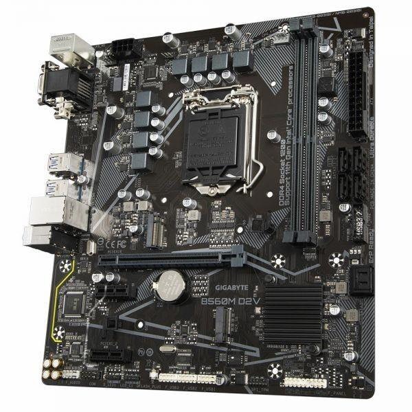 GIGABYTE B560M D2V Intel B560 LGA1200 DDR4-3200 128GB M.2 SATA Realtek Gigabit LAN HDMI Motherboard