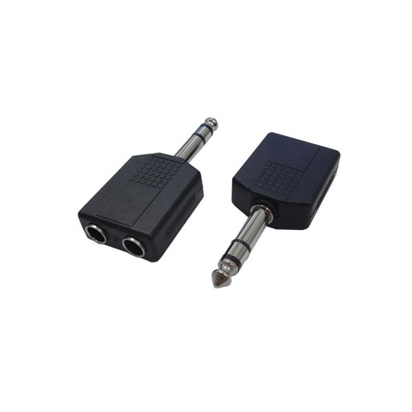 (まとめ)変換名人 AVプラグ 6.5(メス)2P to 6.5mm(オス)ステレオ AV/652J-65PS(2P)(×20セット)